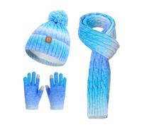 Ensemble De Gants D'écharpe Chapeau 'Hiver Élégant avec Une Couleur À La Mode pour Les Tout-Petits par Temps Froid Couvre-Chef Saisonnier Vêtements Cou Gants 'écharpe Chapeau 'Hiver
