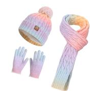 Ensemble De Gants D'écharpe Chapeau 'Hiver Élégant avec Une Couleur À La Mode pour Les Tout-Petits par Temps Froid Couvre-Chef Saisonnier Vêtements Cou Gants 'écharpe Chapeau 'Hiver