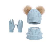 Ensemble De Gants Écharpe Chapeau pour par Temps Froid Accessoire d'hiver Tricoté en Fibre Acrylique Confortable pour Équipement De Sport en Plein Air