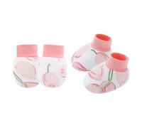 Ensemble de gants et chaussettes en coton pour nouveau-nés - Pour protéger la peau tendre des rayures - Utilisation quotidienne - Moufles respirantes pour bébé, D, Taille unique
