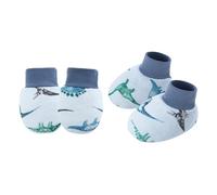 Ensemble de gants et chaussettes en coton pour nouveau-nés - Pour protéger la peau tendre des rayures - Utilisation quotidienne - Moufles respirantes pour bébé, Dinosaures colorés., Taille unique