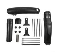 Ensemble de garde-boue de vélo avec angle réglable pour VTT, pneu large pour garde-boue jusqu'à 70 mm, protection avant et arrière à dégagement rapide, matériau ABS, noir (arrière + avant)