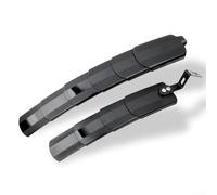 Ensemble de garde-boue rétractable avec ailes avant et arrière réglables pour vélos de 26 à 27,5 pouces - Kit de protection de pare-brise en plastique noir