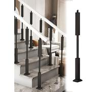 Ensemble de garde-corps en fer - Banister Detive Spindle pour appartements Loft Disponible en 3, 6 et 8 Pac Sk Noir H Angles personnalisables (1 pièce)