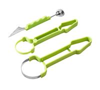 Ensemble De Garniture De - Manche Ergonomique En Caoutchouc, Couteau À Découper Polyvalent, Cuillère À Vide Dentelée À Double Extrémité | Buffet De Salades De Desserts, Table À Manger, Chef Prof