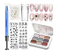 Ensemble De Gel À Ongles De Peinture À Dégradé, Ensemble De Peinture , Kit De Manucure De Gradient, Palette De Gel Solide En 9 Couleurs, Texture De Tape Lisse, 8,7x6.7, Pour Les Cosmétiques À