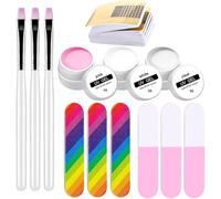 Ensemble De Gel Pour Ongles 3 Couleurs Manucure | Pointes De Gel Et Formes Pour Extension D'Ongles pour Femmes Mère Amie Professionnels Salon à Domicile Studio Port