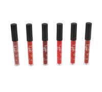 Ensemble de Gloss à Lèvres Mats Rétro 6 Pièces, Liquide Portable | Couleurs Mêlables, Tenue Longue Durée, Format Compact, Retouches Quotidiennes, Style Ancien Élégant