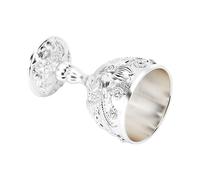 Ensemble de Gobelets en émail Vintage avec Strass pour Toasts et Mariages Romantiques 2 Pièces Métal argenté 7x3,5x4,3 Cm
