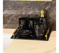 Ensemble de gobelets for Bain Bouche, Brosse à Dents, Ensemble Cinq pièces en céramique for Salle, Fournitures