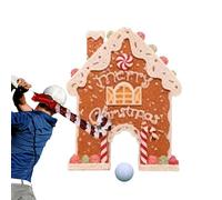 Ensemble de golf en plein air - Ensemble de mini golf pour la cour arrière de la maison avec but de maison en gingembre | Réunions de Noël et de Noël, fêtes de famille, décoration intérieure et