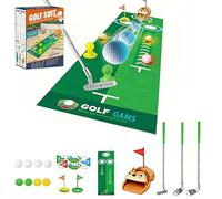 Ensemble de golf pour tout-petits, outil d'entraînement de golf 2026, avec tapis de putting, putter, balles de golf, trou de golf avec drapeau, entraînement sportif intérieur et extérieur