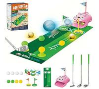 Ensemble de golf pour tout-petits, outil d'entraînement de golf 2026, avec tapis de putting, putter, balles de golf, trou de golf avec drapeau, entraînement sportif intérieur et extérieur
