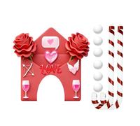 Ensemble de golf pour un rendez-vous inoubliable, offrez un temps commun unique - Ensemble de Saint-Valentin avec raquettes et balles pour les amoureux (rouge A)