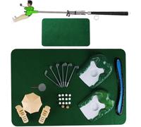 Ensemble de Golf réaliste Jeu intérieur avec Clubs interchangeables et Parcours modulaire Éducatif pour l Interaction Parent-Enfant Le développement des compétences Les Loisirs familiaux