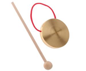 Ensemble de gongs chinois - Instrument à percussion en métal de 5 pouces | Jouet de Gong de tambour à main de maillet en bois - Instrument sonore traditionnel pour les festivals, les défilés, l'entraî
