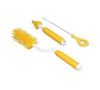 Ensemble de Goupillons pour Biberons pour Enfants, Brosse à Tétons Multifonctionnelle Rotative à 360°, Poils Souples en Silicone de qualité Alimentaire pour Gobelet à Eau pour