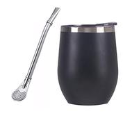 Ensemble de gourde Yerba Mate moderne comprenant une tasse Yerba Mate à double paroi, un couvercle sans BPA et une paille Yerba Mate