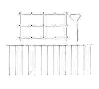 Ensemble de grille de friture et de grillade en acier inoxydable pour brochettes, support vertical rotatif pour brochettes de barbecue avec 14 brochettes et poignée, compatible