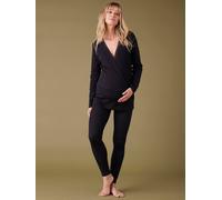 Ensemble de grossesse homewear tee-shirt peau à peau + legging noir 34/36