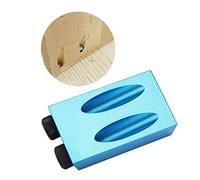 Ensemble de guidage de la perceuse de trous de poche, alliage d'aluminium Kits de guidage à trou obliques, 6mm / 8mm / 10mm Foret Bits Bits Outil Joint Pour Panneaux De Jointants (14PCS 15 °)