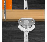 Ensemble de guide d'onglet universel pour scie circulaire outdoorm, règle de poussée d'angle en aluminium à positionnement rapide avec 27 butées d'angle pour outils de travail du (Argent)