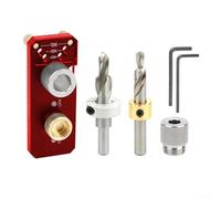 Ensemble de guides de perçage profilés en aluminium pour séries 20, 30, 40 - Gabarit de perçage de trou avec forets M6 M8 et bague de 10 mm - Travail du bois à faire soi-même