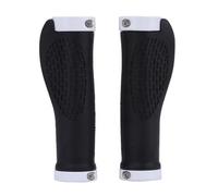 Ensemble De Guidon De Vélo Vtt Poignée Auxiliaire En Alliage D'aluminium Couvercle De Poignée De Verrouillage Bilatéral Dead Fly Vélo Guidon Plat En Caoutchouc, Blanc
