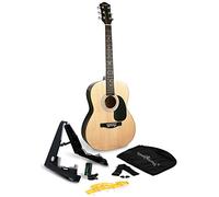 Ensemble de guitare acoustique de taille classique Martin Smith avec support de guitare, accordeur, sac, sangle, médiators et cordes de rechange