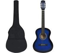 Ensemble de guitare classique pour débutants 8 pcs bleu 3 4 36