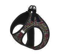 Ensemble de harnais de programmation avec code imprimé pour chiens et chats, réfléchissant, réglable, gilet en maille douce et respirante avec laisse anti-fuite, pour petits animaux de compagnie et