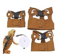 Ensemble de Harnais et de Laisse de Dragon Barbu, Harnais et Corde de Traction pour Dragon Barbu | Strape DE Traction DE EMPAPE INSCRIT,Les Petits Animaux sûrs Harnais pour Marcher en Plein