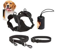 Ensemble de harnais pour chien de taille moyenne - Harnais pour petits | chiens - Harnais pour animaux de compagnie - Collier et laisse - Ensemble de laisse « Step in No Pull » pour animaux de compa