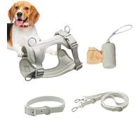 Ensemble de harnais pour chiens de petite taille, laisse sans traction | pour chiens de taille moyenne - Ensemble de laisse multifonction pour chiens de taille moyenne, facile à pieds, pour les