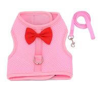 Ensemble de harnais pour lapins : gilet pour petits animaux, harnais léger et respirant pour lapins, costume anti-fuite | sangle réglable incluse qui garantit une promenade et un jeu sûrs