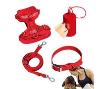 Ensemble de harnais pour petits chiens de taille moyenne - Collier réglable - Harnais pour petit animal de compagnie en collier et laisse - Harnais réglable pour chien sans trop