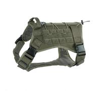Ensemble De Harnais Tactique Militaire pour Chien, Harnais Réglable pour Chien De Service, Gilet Militaire pour Animaux De Compagnie, Entraînement en Plein Air, Camping, Marche, pour Chiens De Ta