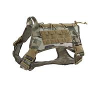 Ensemble De Harnais Tactique Militaire pour Chien, Harnais Réglable pour Chien De Service, Gilet Militaire pour Animaux De Compagnie, Entraînement en Plein Air, Camping, Marche, pour Chiens De Ta