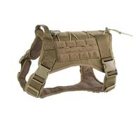 Ensemble De Harnais Tactique Militaire pour Chien, Harnais Réglable pour Chien De Service, Gilet Militaire pour Animaux De Compagnie, Entraînement en Plein Air, Camping, Marche, pour Chiens De Ta