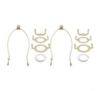 Ensemble de harpe avec support d'abat-jour amovible et plaque supérieure, plusieurs bases de selle pour compatibilité avec douille E26 E27 et lampes de table (doré)