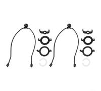 Ensemble de harpe en métal avec support d'abat-jour amovible et plusieurs bases de selle conçues pour une installation facile sur différents types de lampes (noir)