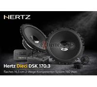 Ensemble de haut-parleurs Hertz Dieci DSK 170.3 plat 16,5 cm système de compo...