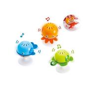 Ensemble de Hochets Animaux Marins, Trois Hochets à Ventouse avec des Animaux Marins, Ensemble Éducatif pour les Bébés