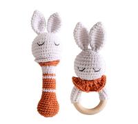 Ensemble De Hochets En Bois Pour Bébé,Jouet En Peluche Au Crochet,Anneau De Lapin,Rongeur Tewindsor,Salle De Sport Mobile Pour,3 Pièces - Type 2pc Bunny