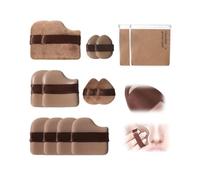 Ensemble de houppettes à fond de teint rapide couleur chocolat, double usage humide et sec, douces et souples, couvrance légère et uniforme, collection de mini-houppettes
