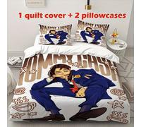Ensemble De Housse De Couette 3 Pieces Tommy Cash Anime Theme - Ensemble De Literie Comprenant Une Housse De Couette Et Des Taies D'oreiller, Design, Doux Et Confortable, Parfait P