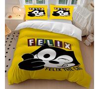 Ensemble De Housse De Couette 3 Pieces Vibrant Felix The Cat Classic Illustration - Ensemble De Literie, Fête Des Mères, Noël, Fermeture À Glissière Pour Plus De Commodité Et De Pr