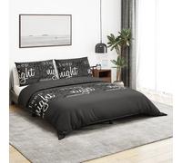 Ensemble de Housse de Couette Anthracite 140x200 cm Coton Literie vidaXL