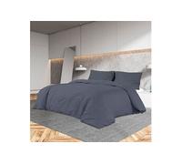vidaXL Ensemble de housse de couette Anthracite 140x200 cm Coton