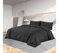 Ensemble de Housse de Couette Anthracite 140x200 cm Microfibre Literie vidaXL